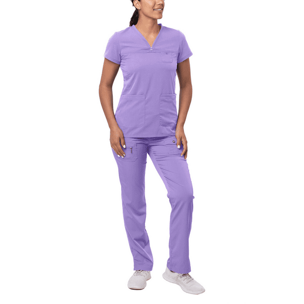 Medical Uniform Women and Men Scrub Set Doctor Nurses V Neck Top and Long Pants Medical Uniform Women and Men Scrub Set Doctor Nurses V Neck Top and Long Pants